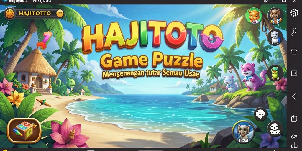Screenshot gameplay HAJITOTO menampilkan serunya teka-teki Puzzle.