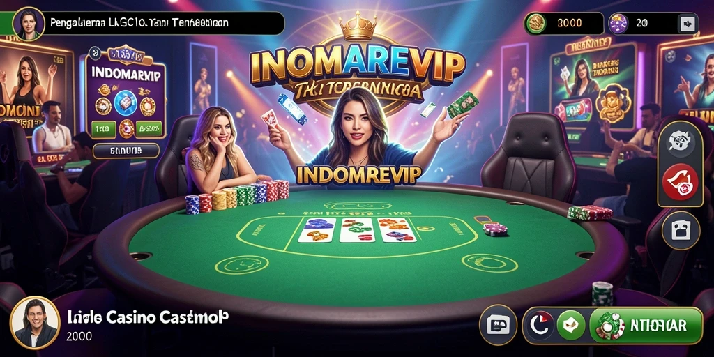 Tampilan gameplay Live Casino yang interaktif dan seru di INDOMAREVIP.