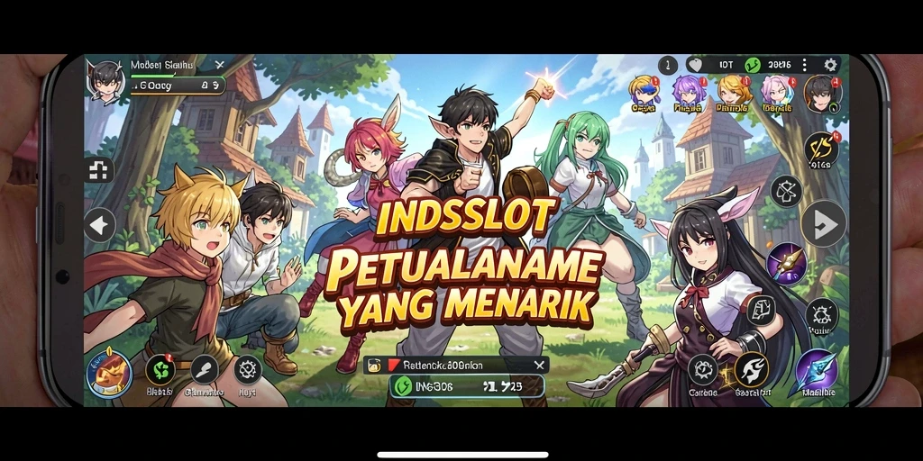 Tampilan menarik dari karakter dan misi di INDSLOT.