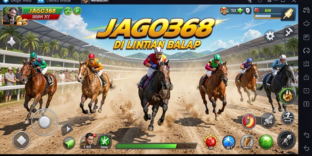 Screenshot gameplay JAGO368 menunjukkan kecepatan balap motor yang menantang.