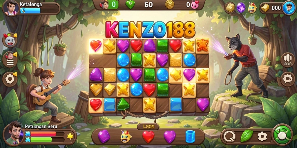 Tampilan gameplay seru dalam KENZO188 yang penuh warna.