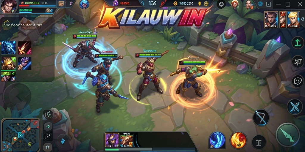 Tampilan gameplay KILAUWIN yang seru dalam pertarungan MOBA.