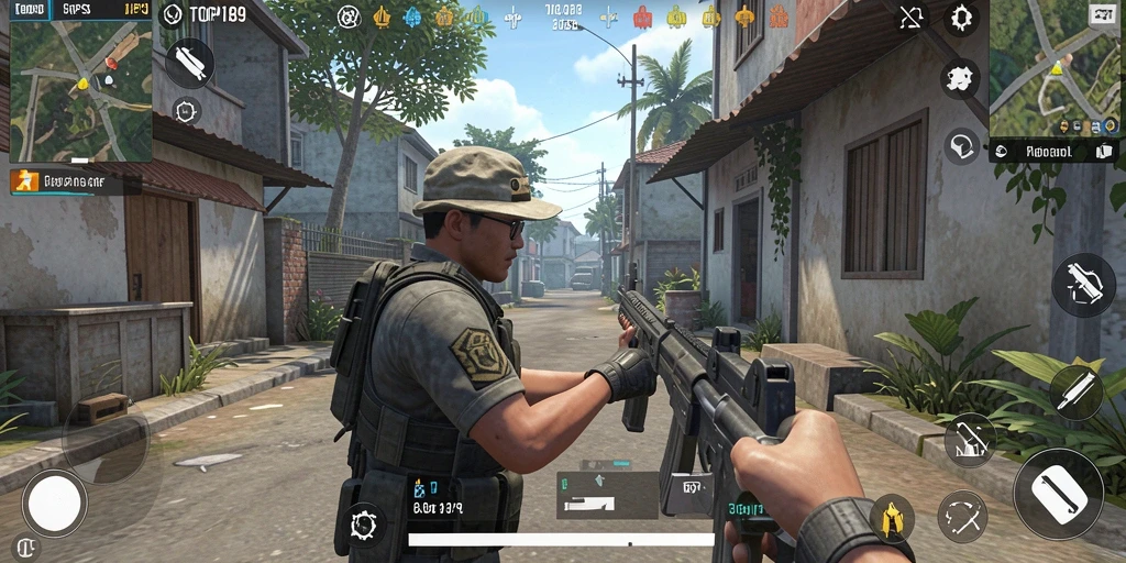 Screenshot tindakan mendebarkan dalam game TPS TOPI189.