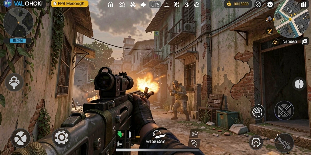 Tampilan menarik dari gameplay VALOHOKI yang intens dan menarik.